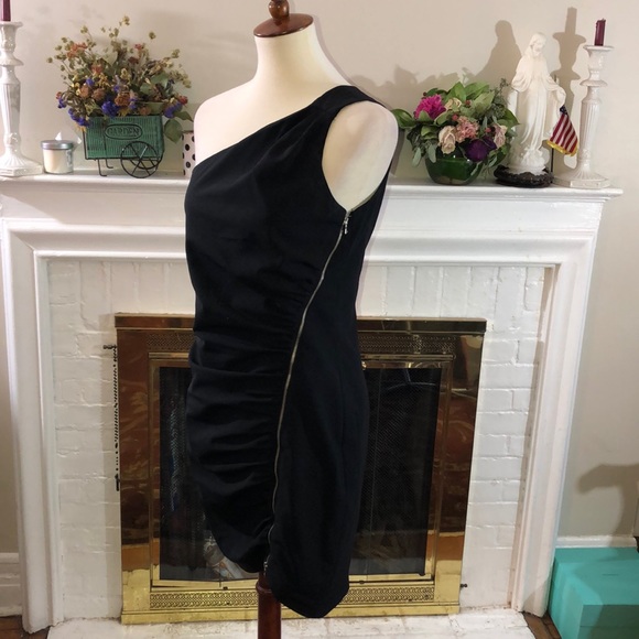 CYNTHIA STEFFE Black Wool lycra One shoulder - Picture 2 of 8